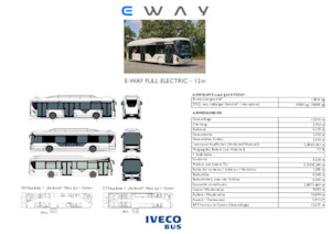Stadsbussen Iveco E-way 12 m