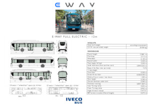 Stadsbussen Iveco E-way 12 m