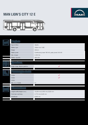 Stadsbussen MAN Lion’s City 12 E