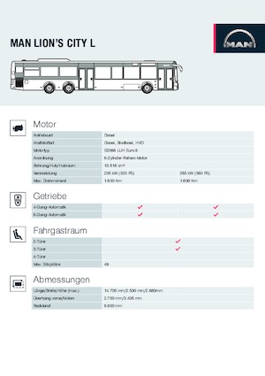 Stadsbussen MAN Lion’s City L