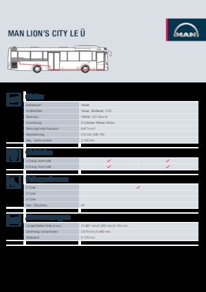 Stadsbussen MAN Lion’s City LE Ü