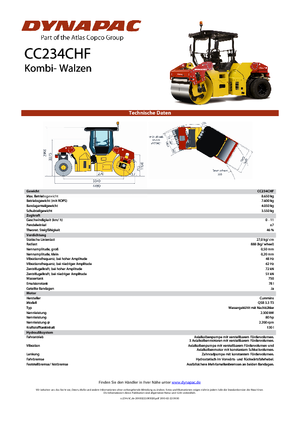 Combinatiewalsen Dynapac CC 234 C HF