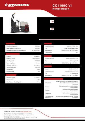 Combinatiewalsen Dynapac CC1100C VI