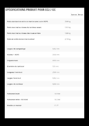 Combinatiewalsen Caterpillar CC2.7GC