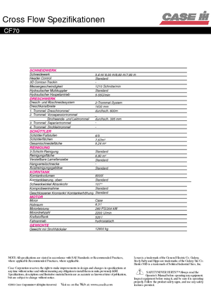 Combine maaidorsers Case IH CF 70 Cross Flow A3