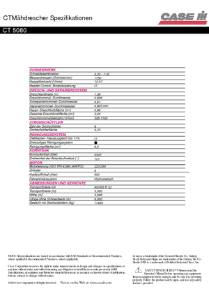 Combine maaidorsers Case IH CT 5080
