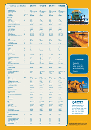 Combine maaidorsers Sampo Rosenlew SR 2065 Spezial