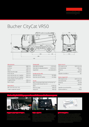 Compact veegmachines Bucher-Schörling CityCat VR50