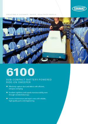 Compact veegmachines Tennant Tennant 6100