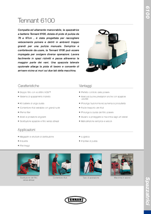 Compact veegmachines Tennant Tennant 6100