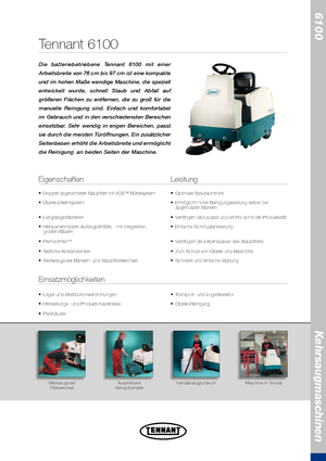 Compact veegmachines Tennant Tennant 6100