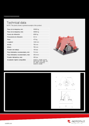 Compactors voor hydraulische graafmachines Rototilt® C65