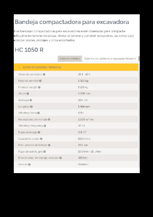Compactors voor hydraulische graafmachines Epiroc HC 1050 R 