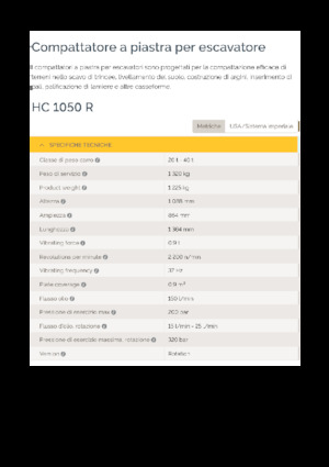 Compactors voor hydraulische graafmachines Epiroc HC 1050 R 