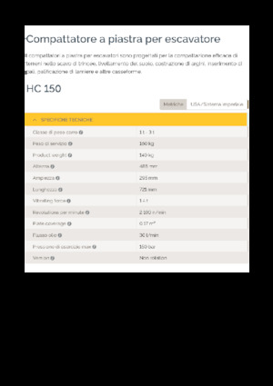 Compactors voor hydraulische graafmachines Epiroc HC 150 