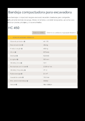 Compactors voor hydraulische graafmachines Epiroc HC 450 