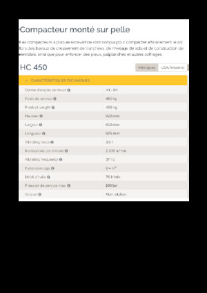 Compactors voor hydraulische graafmachines Epiroc HC 450 