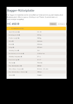 Compactors voor hydraulische graafmachines Epiroc HC 450 R 
