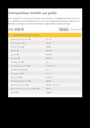 Compactors voor hydraulische graafmachines Epiroc HC 450 R 