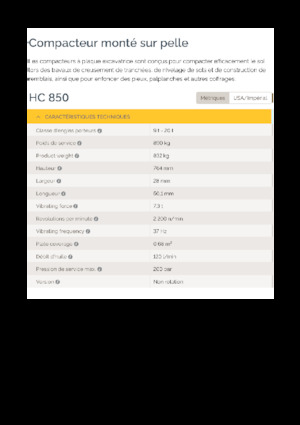 Compactors voor hydraulische graafmachines Epiroc HC 850 
