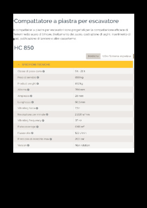 Compactors voor hydraulische graafmachines Epiroc HC 850 