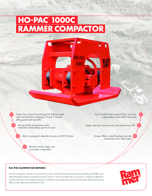 Compactors voor hydraulische graafmachines Rammer Ho-Pac 1000C