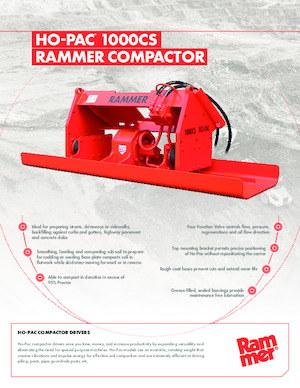Compactors voor hydraulische graafmachines Rammer Ho-Pac 1000CS