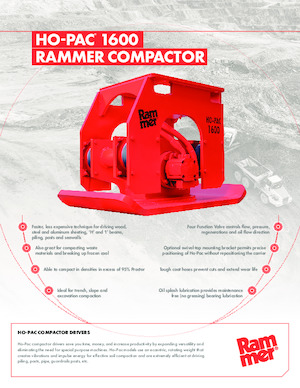 Compactors voor hydraulische graafmachines Rammer Ho-Pac 1600