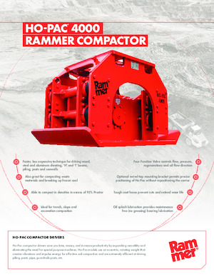 Compactors voor hydraulische graafmachines Rammer Ho-Pac 4000
