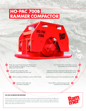 Compactors voor hydraulische graafmachines Rammer Ho-Pac 700B