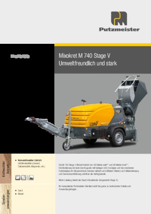 Pneumatische transportbanden Putzmeister M 740 DHBS