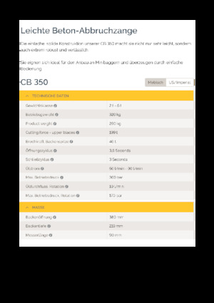 Betonbrekers Epiroc CB 350