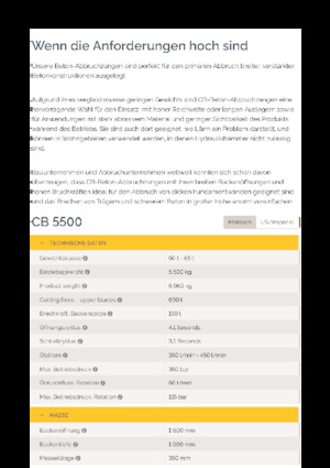 Betonbrekers Epiroc CB 5500