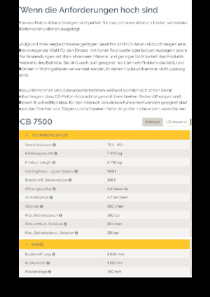 Betonbrekers Epiroc CB 7500