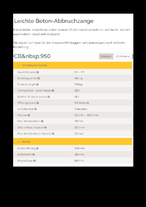 Betonbrekers Epiroc CB 950