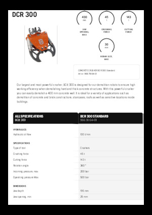 Betonbrekers Husqvarna DCR 300