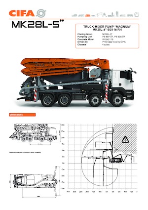 Truckmixers/ Betonpompen CIFA MK28L-5