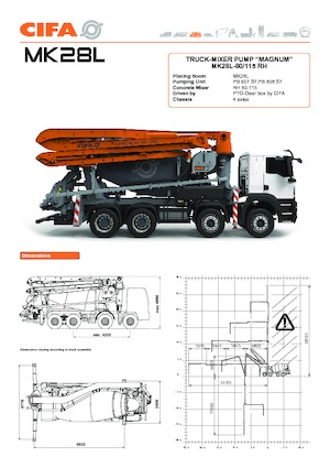 Truckmixers/ Betonpompen CIFA MK28L