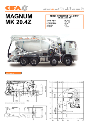 Truckmixers/ Betonpompen CIFA Magnum MK 80/24.4 Z