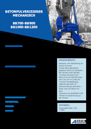 Betonverpulveraars Arden BB900