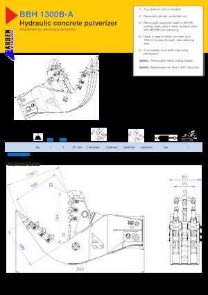Betonverpulveraars Arden BBH 1300 B