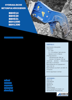 Betonverpulveraars Arden BBH1300