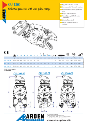 Betonverpulveraars Arden CU 1300 BB