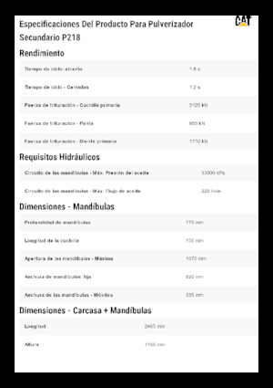 Betonverpulveraars Caterpillar P218