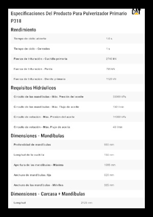 Betonverpulveraars Caterpillar P318