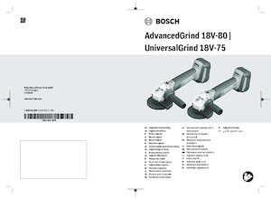 Haakse slijpmachines Bosch AdvancedGrind 18V-80