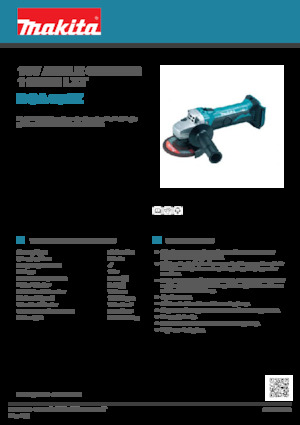 Haakse slijpmachines Makita DGA452Z 