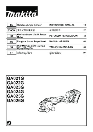 Haakse slijpmachines Makita GA022G