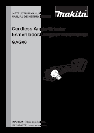 Haakse slijpmachines Makita GAG06Z