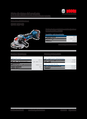 Haakse slijpmachines Bosch GWX 18V-10